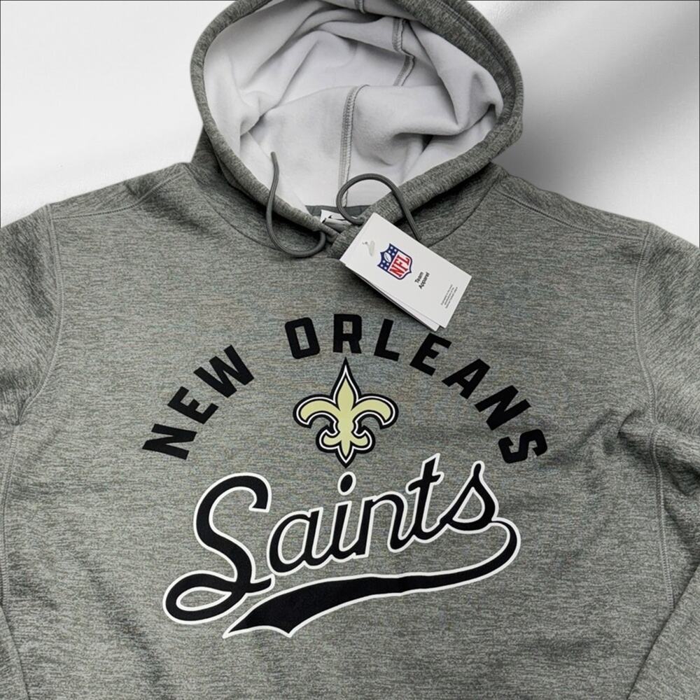 NIKE NEW ORLEANS SAINTS Men’s Large Gray Performance Hoodie